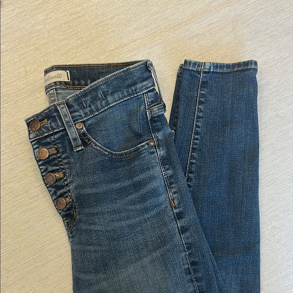 Madewell High Rise Blue Skinny Jeans